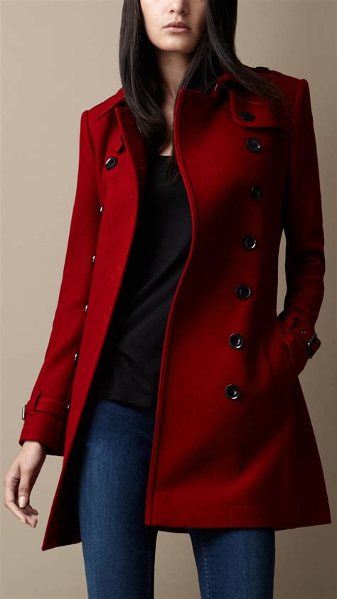 burberry red coat|burberry winter coat woman.